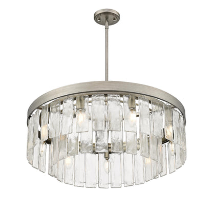 Golden Lighting Ciara 9-light Chandelier in Peruvian Silver - - Golden Lighting