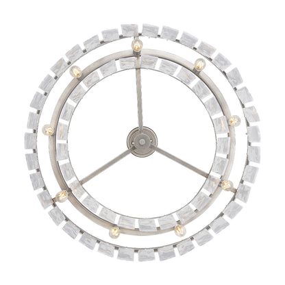 Golden Lighting Ciara 9-light Chandelier in Peruvian Silver - - Golden Lighting