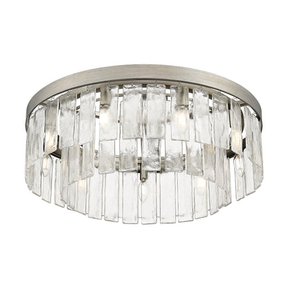 Golden Lighting Ciara 9-light Semi-Flush Mount in Peruvian Silver - - Golden Lighting