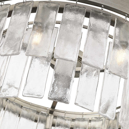Golden Lighting Ciara 9-light Semi-Flush Mount in Peruvian Silver - - Golden Lighting