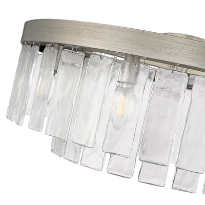 Golden Lighting Ciara 9-light Semi-Flush Mount in Peruvian Silver - - Golden Lighting