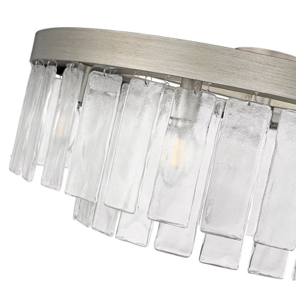 Golden Lighting Ciara 9-light Semi-Flush Mount in Peruvian Silver - - Golden Lighting