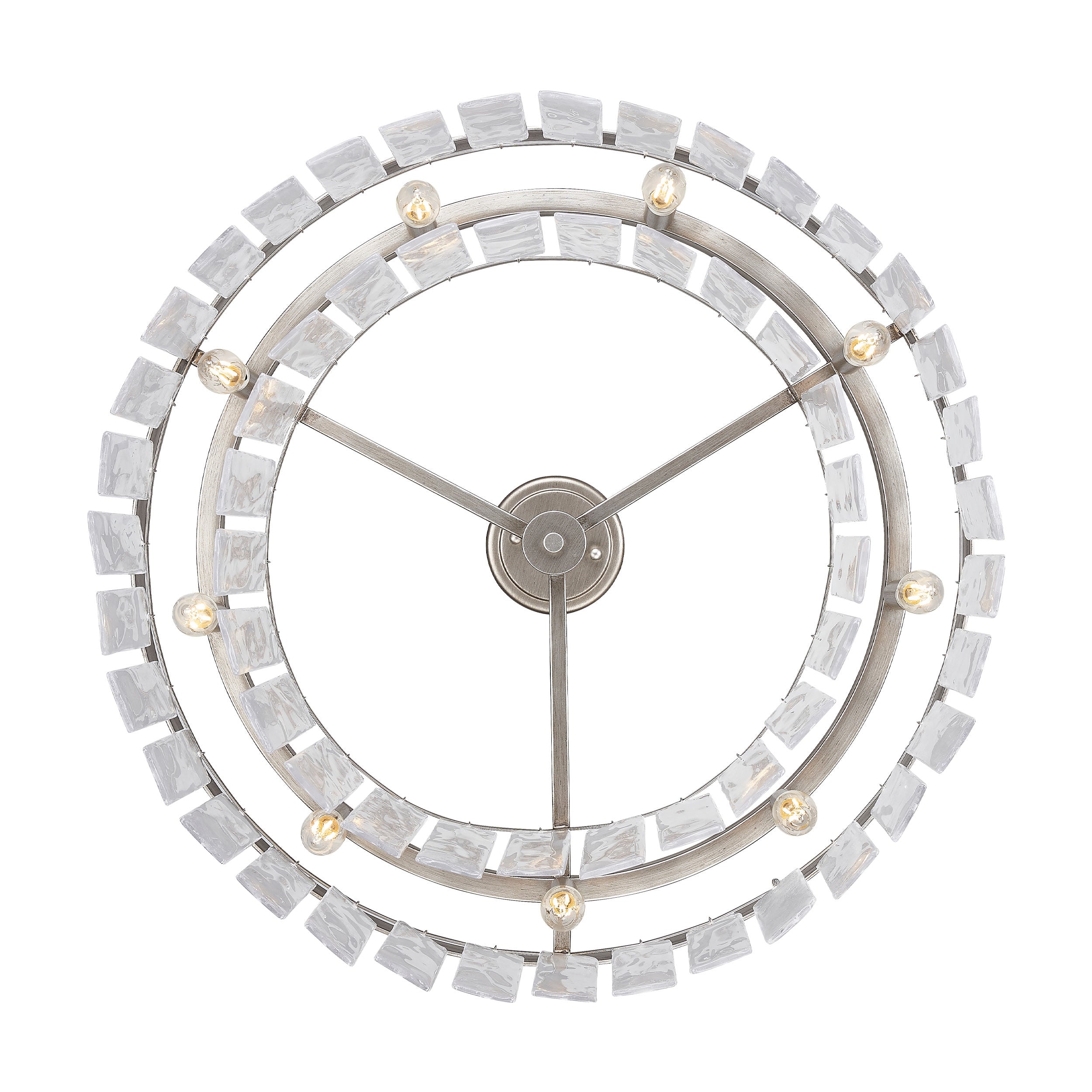 Golden Lighting Ciara 9-light Semi-Flush Mount in Peruvian Silver - - Golden Lighting