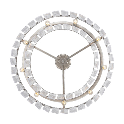 Golden Lighting Ciara 9-light Semi-Flush Mount in Peruvian Silver - - Golden Lighting