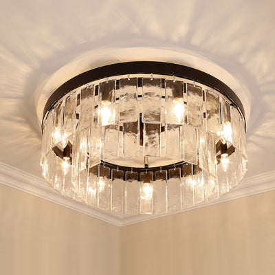Golden Lighting Ciara 9-light Semi-Flush Mount in Matte Black - - Golden Lighting