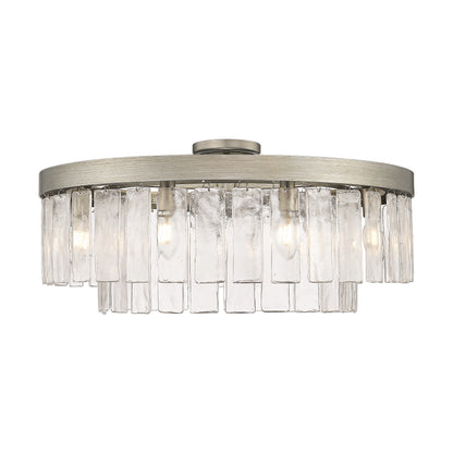 Golden Lighting Ciara 9-light Semi-Flush Mount in Peruvian Silver
