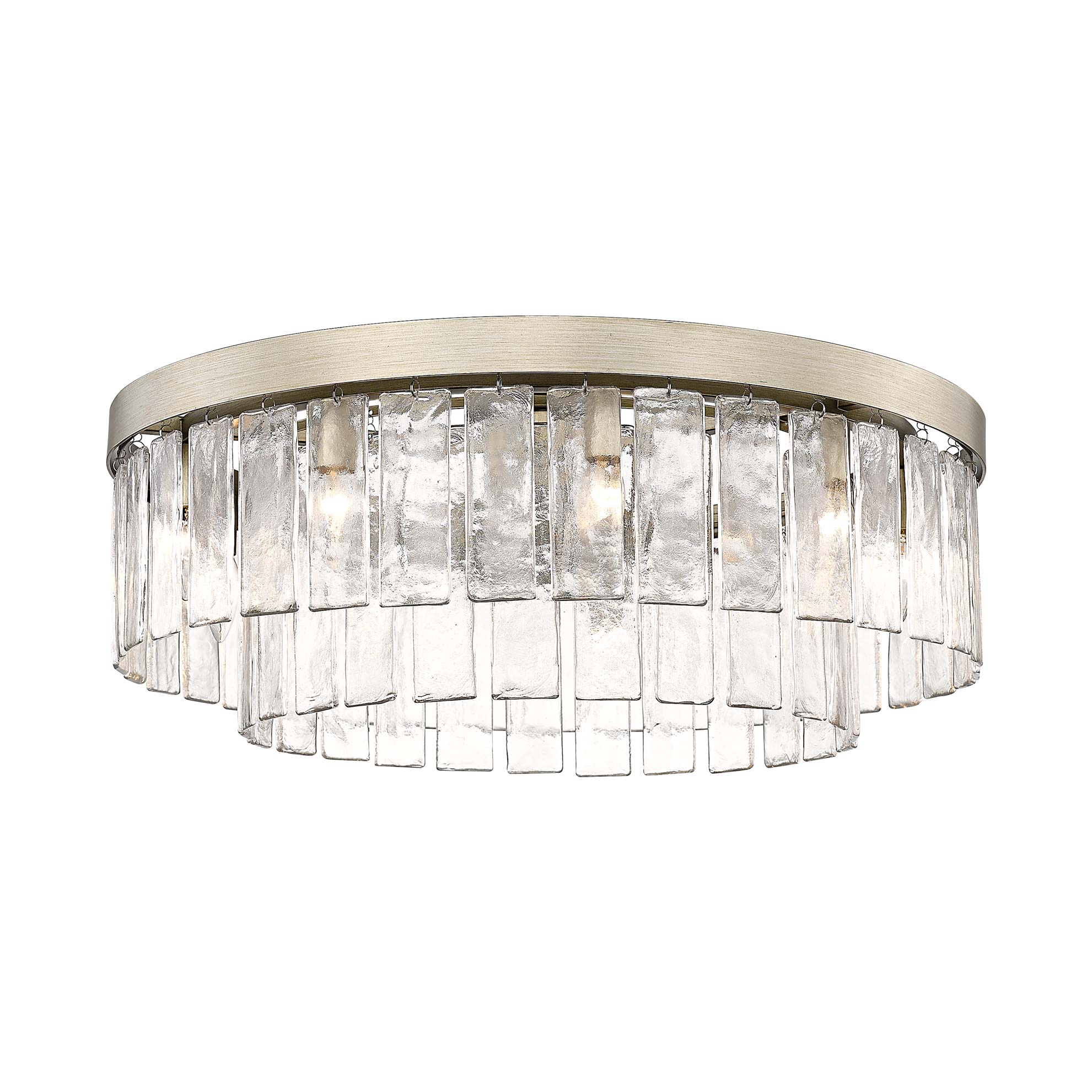 Golden Lighting Ciara 9-light Semi-Flush Mount in White Gold - Default Title - Golden Lighting