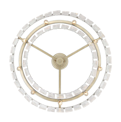 Golden Lighting Ciara 9-light Semi-Flush Mount in White Gold - - Golden Lighting