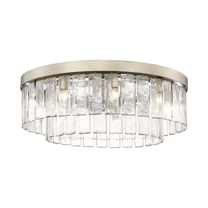 Golden Lighting Ciara 9-light Semi-Flush Mount in White Gold