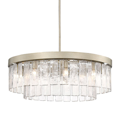 Golden Lighting Ciara 9-light Chandelier in White Gold - - Golden Lighting