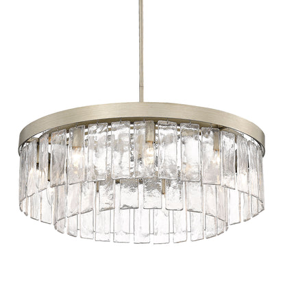 Golden Lighting Ciara 9-light Chandelier in White Gold - - Golden Lighting