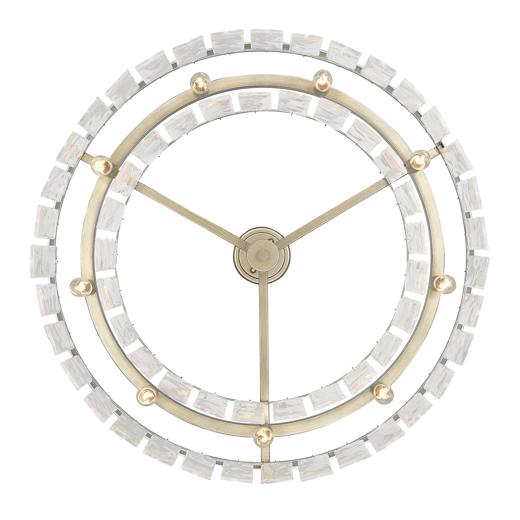 Golden Lighting Ciara 9-light Chandelier in White Gold - - Golden Lighting