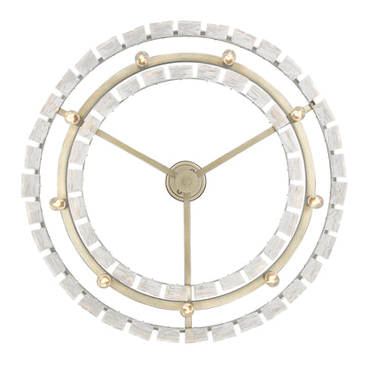 Golden Lighting Ciara 9-light Chandelier in White Gold - - Golden Lighting
