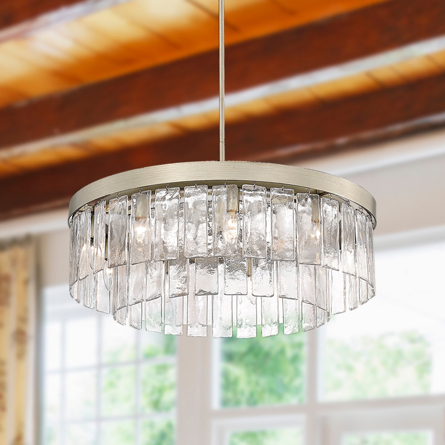 Golden Lighting Ciara 9-light Chandelier in White Gold - - Golden Lighting