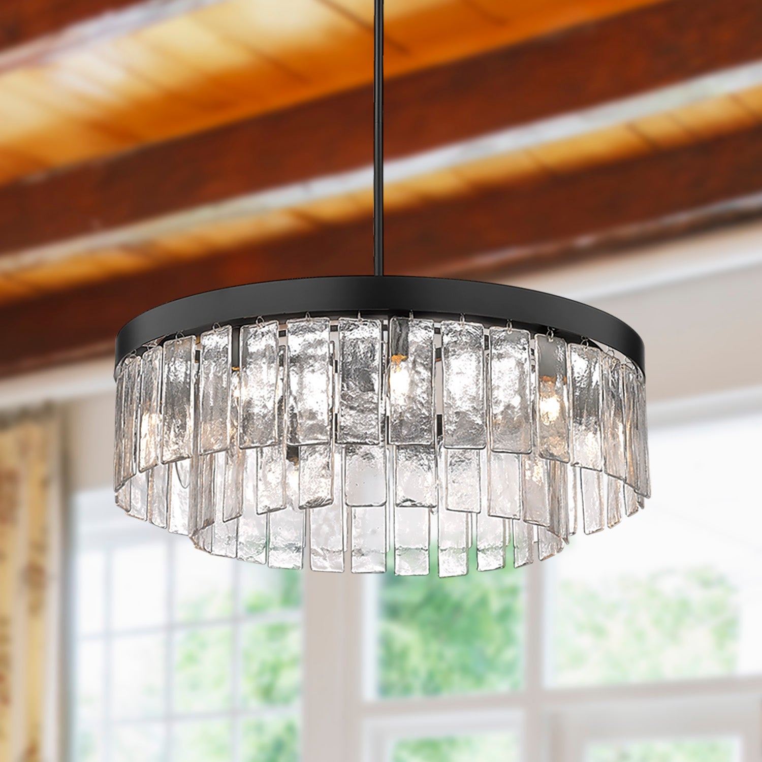 Ciara 9-light Chandelier in Matte Black – Golden Lighting