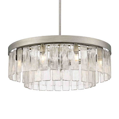 Golden Lighting Ciara 9-light Chandelier in Peruvian Silver