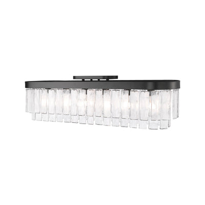 Golden Lighting Ciara 6-light Flush Mount in Matte Black - - Golden Lighting