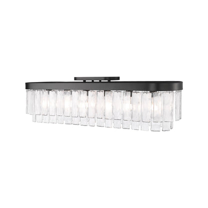 Golden Lighting Ciara 6-light Flush Mount in Matte Black - - Golden Lighting