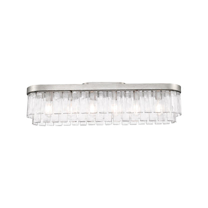 Golden Lighting Ciara 6-light Flush Mount in Peruvian Silver - - Golden Lighting