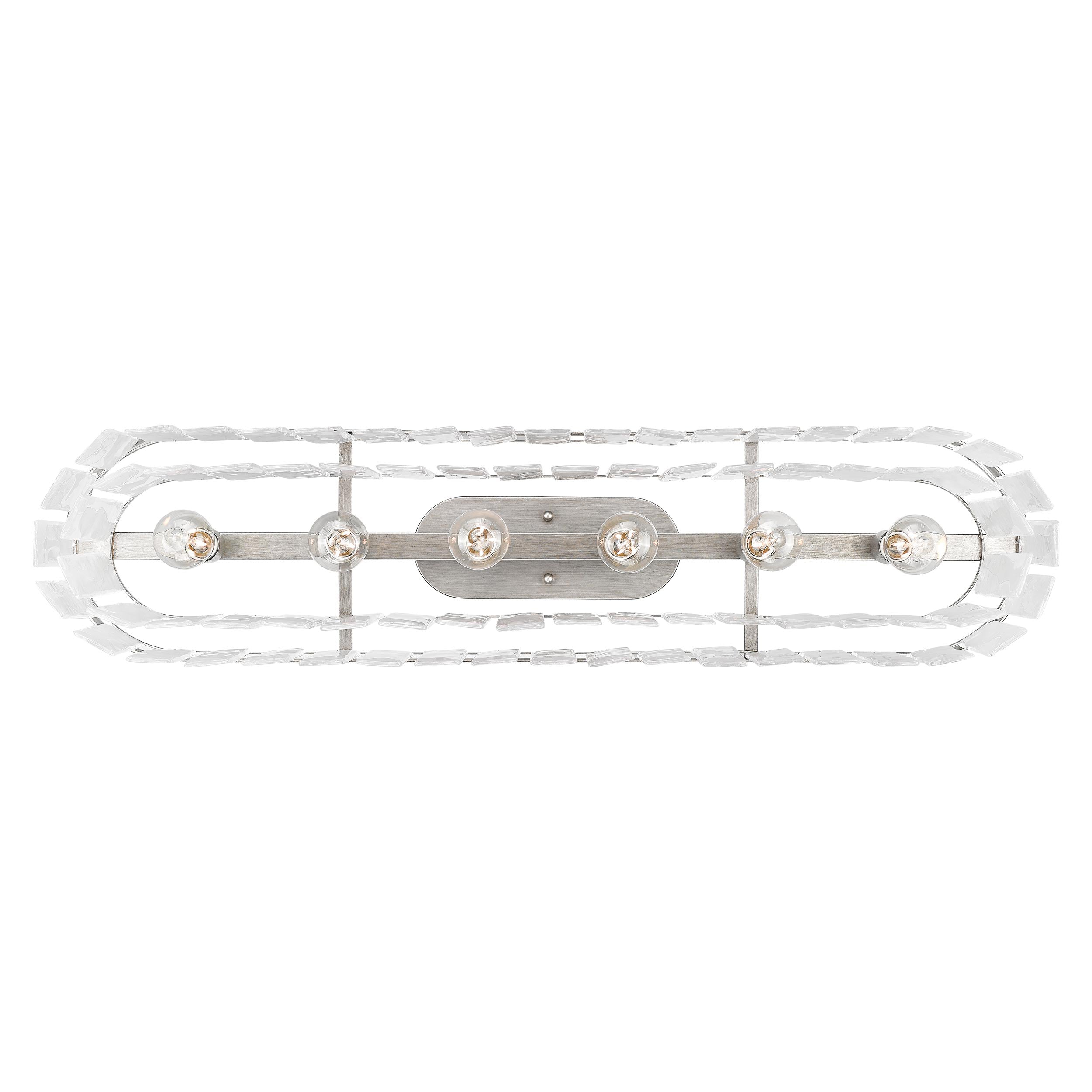 Golden Lighting Ciara 6-light Flush Mount in Peruvian Silver - - Golden Lighting