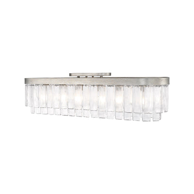 Golden Lighting Ciara 6-light Flush Mount in Peruvian Silver - - Golden Lighting