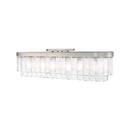 Golden Lighting Ciara 6-light Flush Mount in Peruvian Silver - - Golden Lighting