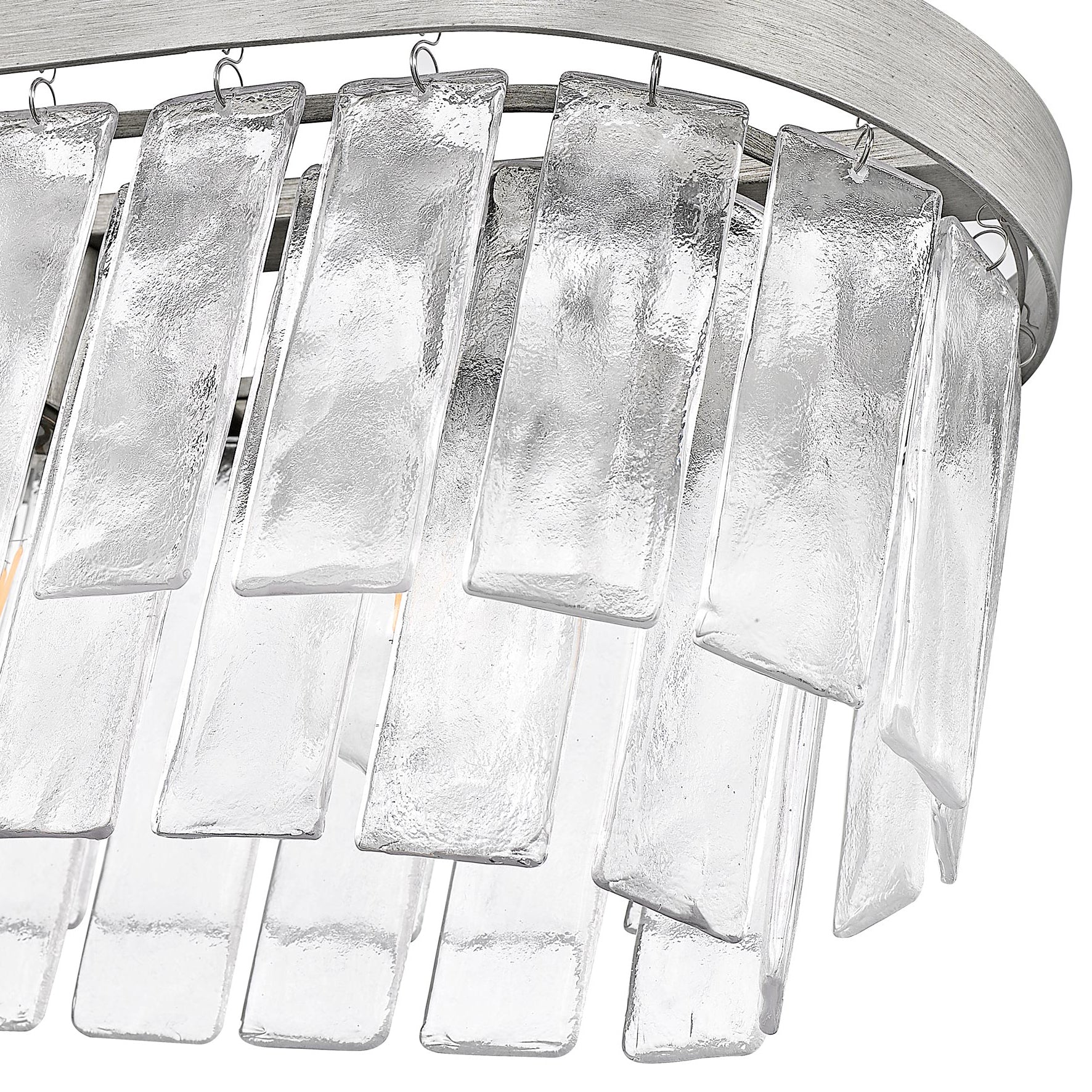Golden Lighting Ciara 6-light Flush Mount in Peruvian Silver - - Golden Lighting