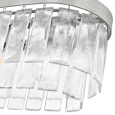 Golden Lighting Ciara 6-light Flush Mount in Peruvian Silver - - Golden Lighting