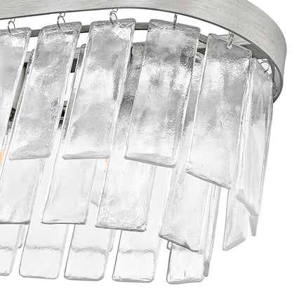 Golden Lighting Ciara 6-light Flush Mount in Peruvian Silver - - Golden Lighting