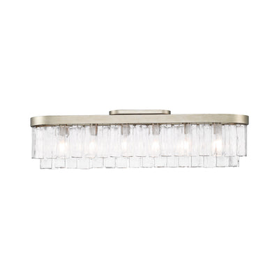 Golden Lighting Ciara 6-light Flush Mount in White Gold - - Golden Lighting