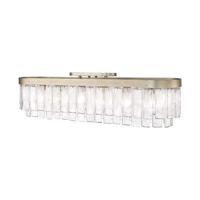 Golden Lighting Ciara 6-light Flush Mount in White Gold - - Golden Lighting