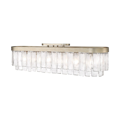 Golden Lighting Ciara 6-light Flush Mount in White Gold - - Golden Lighting