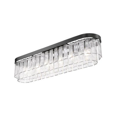 Golden Lighting Ciara 6-light Flush Mount in Matte Black - Default Title - Golden Lighting