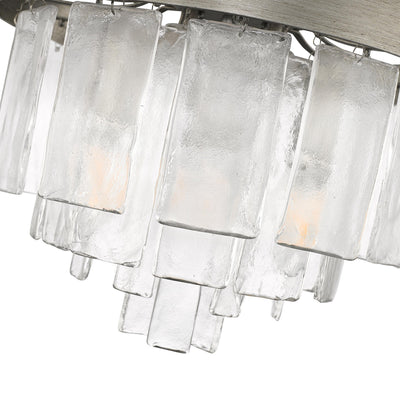 Golden Lighting Ciara 3-light Flush Mount in Peruvian Silver - - Golden Lighting