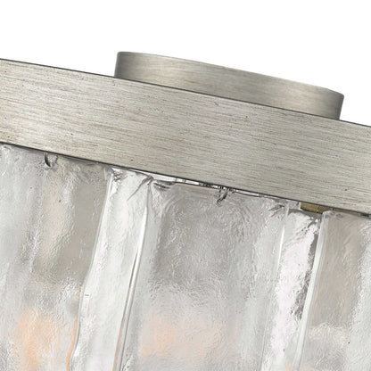 Golden Lighting Ciara 3-light Flush Mount in Peruvian Silver - - Golden Lighting
