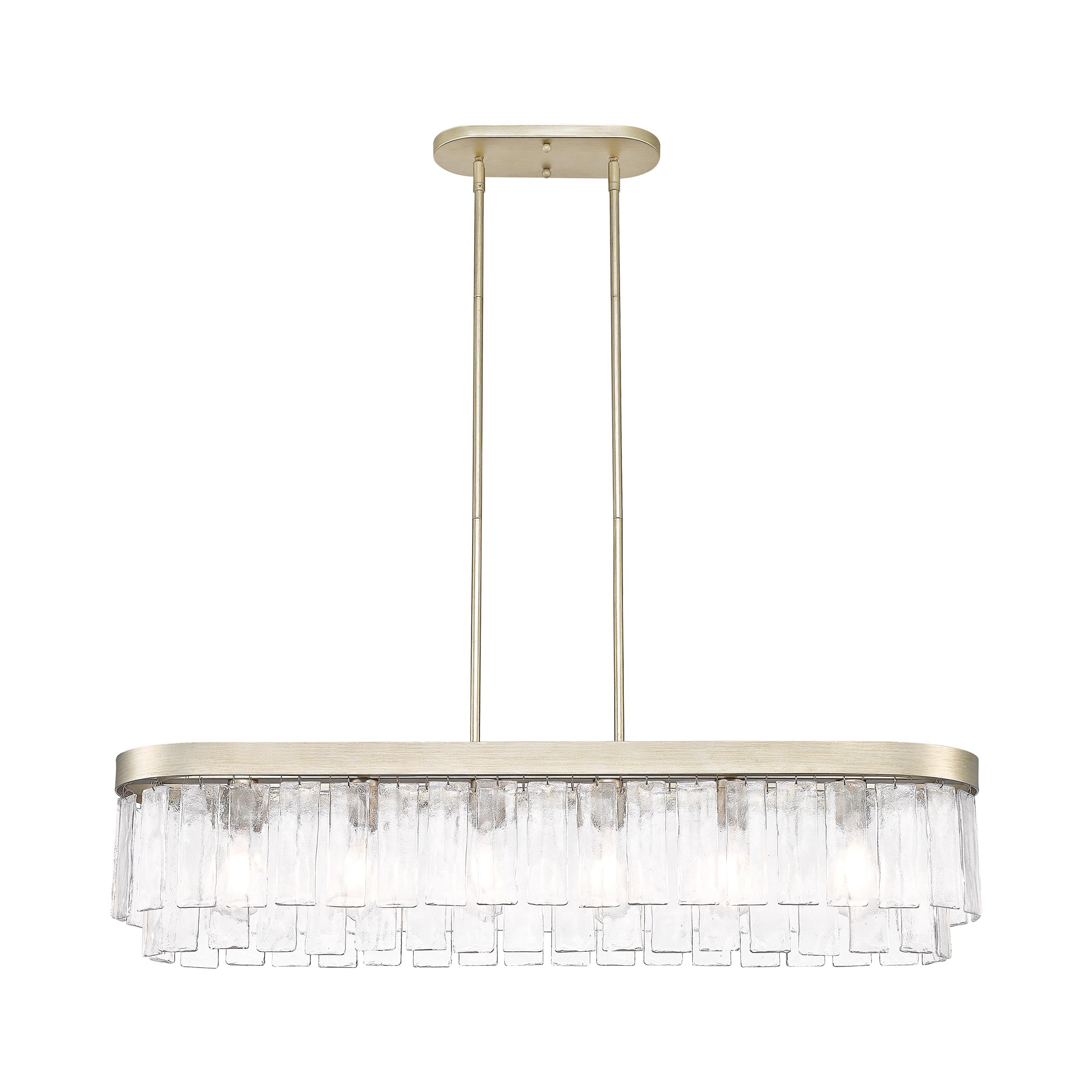 Golden Lighting Ciara 6-light Island Light in White Gold - - Golden Lighting