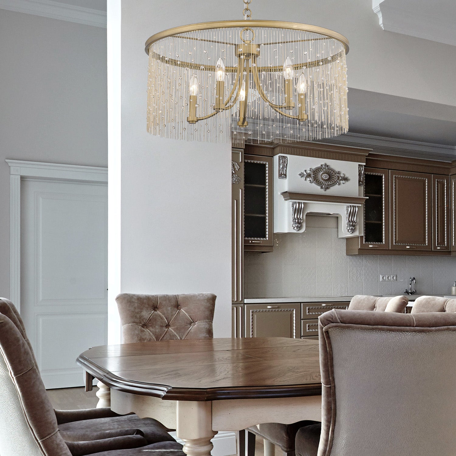 Golden Lighting Marilyn 5-light Chandelier in Peruvian Gold
