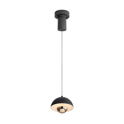 Vintra Integrated LED Pendant in Sand Black and Copper shade - Golden Lighting