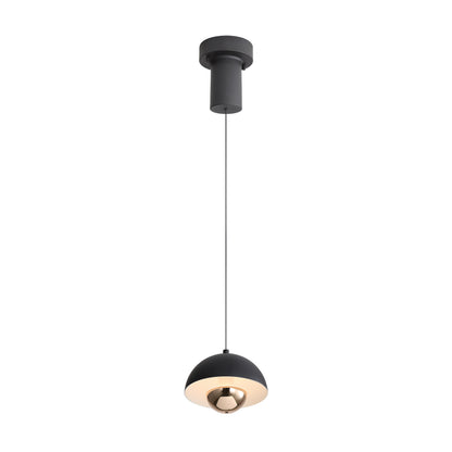 Vintra Integrated LED Pendant in Sand Black and Copper shade
