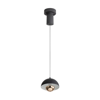 Vintra Integrated LED Pendant in Sand Black and Copper shade