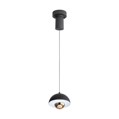 Vintra Integrated LED Pendant in Sand Black and Copper shade