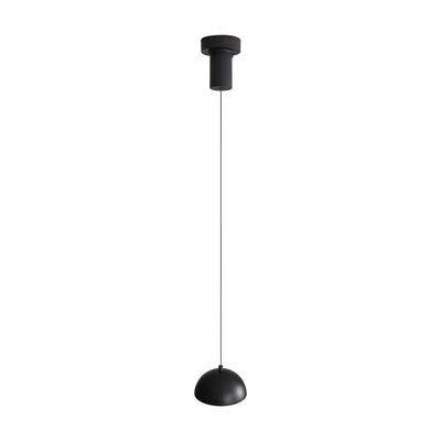 Vintra Integrated LED Pendant in Sand Black and Copper shade, alternate view - Golden Lighting