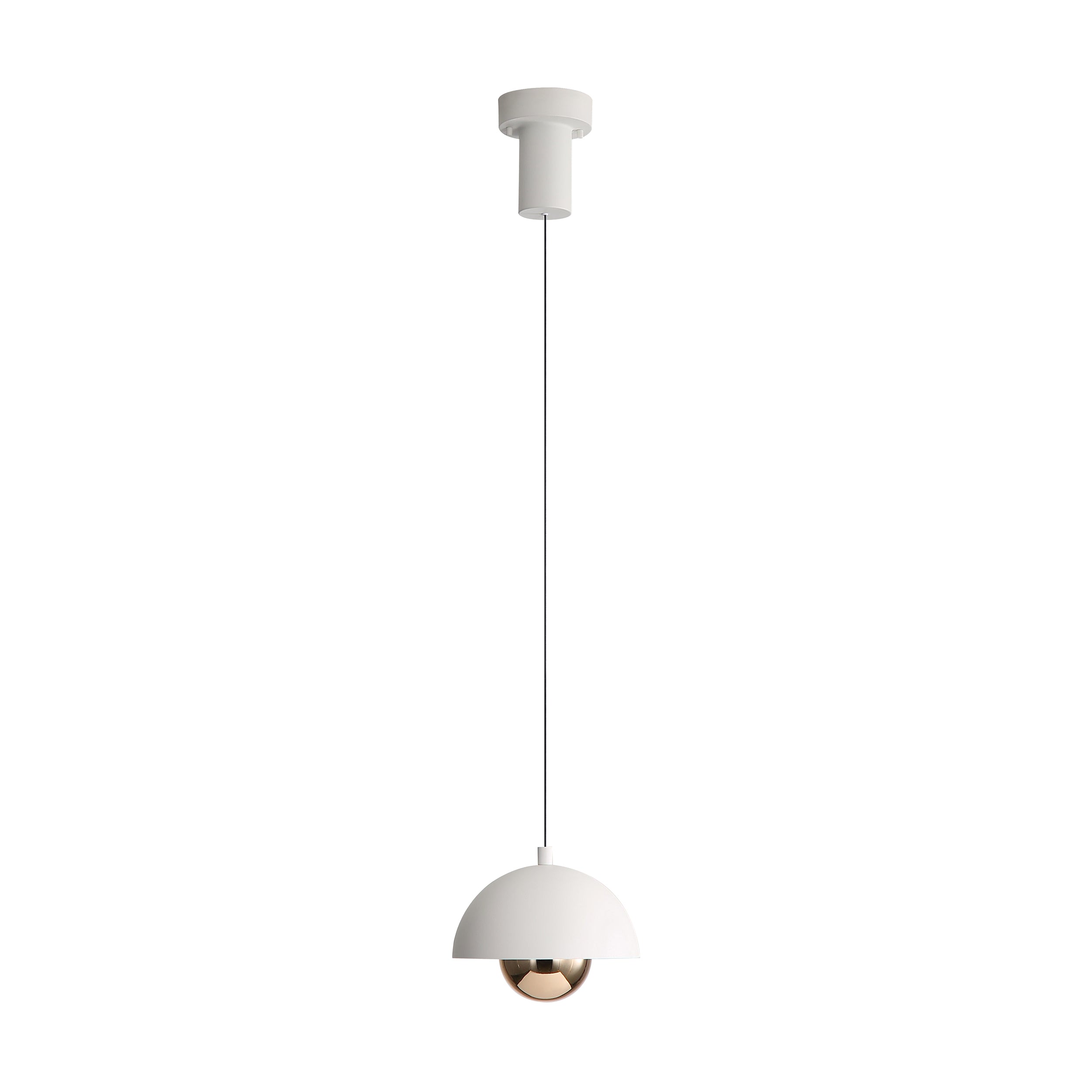 Vintra Integrated LED Pendant in Sand White and Copper shade