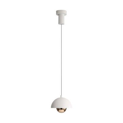 Vintra Integrated LED Pendant in Sand White and Copper shade