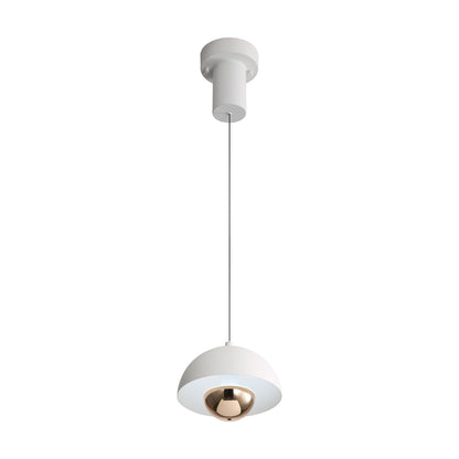 Vintra Integrated LED Pendant in Sand White and Copper shade