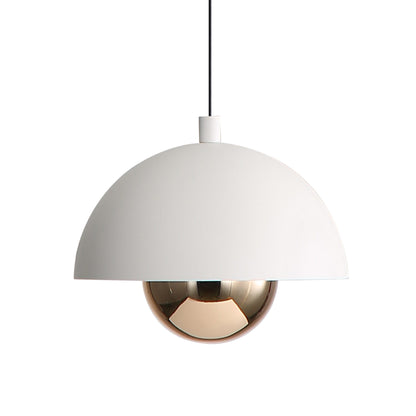 Vintra Integrated LED Pendant in Sand White and Copper shade