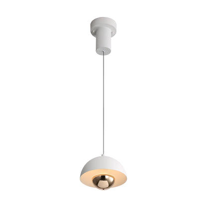 Vintra Integrated LED Pendant in Sand White and Copper shade