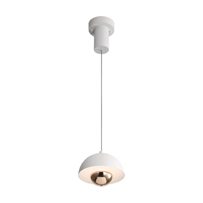Vintra Integrated LED Pendant in Sand White and Copper shade