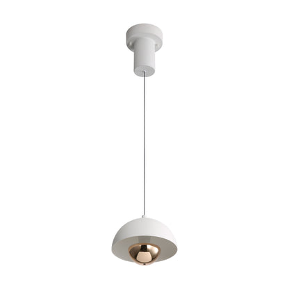 Vintra Integrated LED Pendant in Sand White and Copper shade