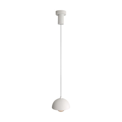 Vintra Integrated LED Pendant in Sand White and Copper shade